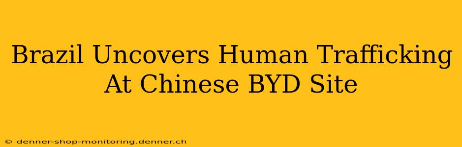 Brazil Uncovers Human Trafficking At Chinese BYD Site
